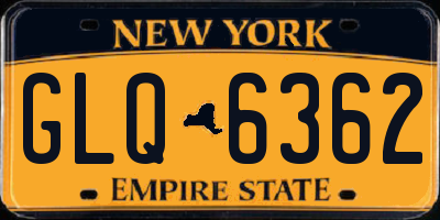 NY license plate GLQ6362