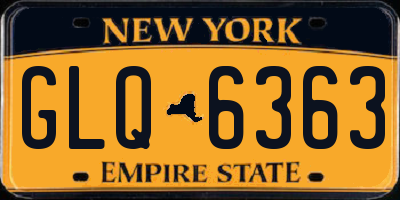 NY license plate GLQ6363