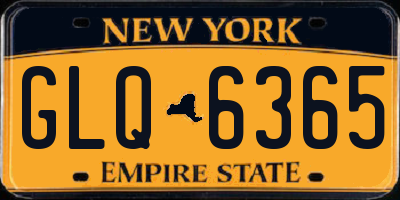NY license plate GLQ6365