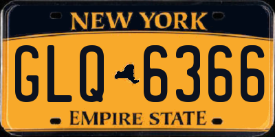 NY license plate GLQ6366
