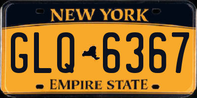 NY license plate GLQ6367