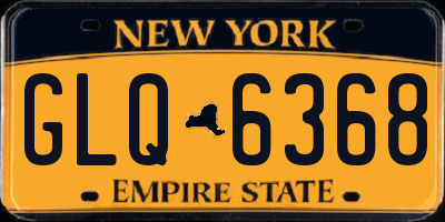 NY license plate GLQ6368
