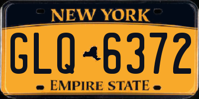 NY license plate GLQ6372
