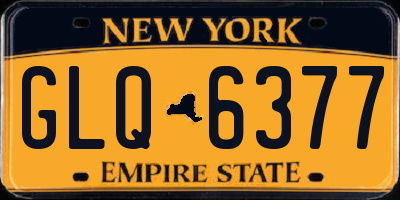 NY license plate GLQ6377