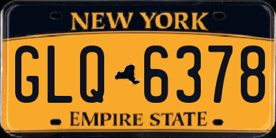 NY license plate GLQ6378