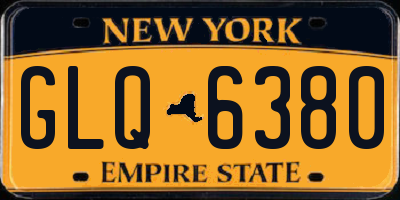 NY license plate GLQ6380