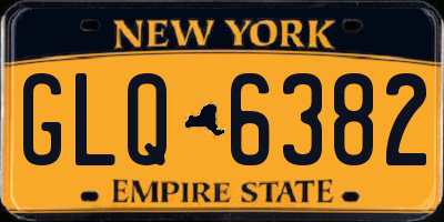 NY license plate GLQ6382