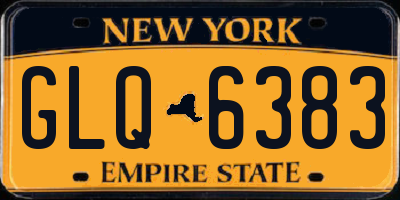 NY license plate GLQ6383
