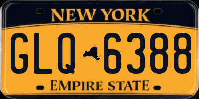 NY license plate GLQ6388