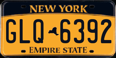 NY license plate GLQ6392