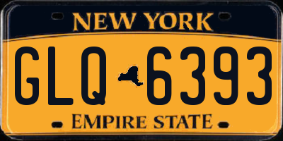 NY license plate GLQ6393