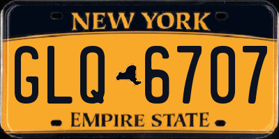 NY license plate GLQ6707