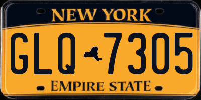 NY license plate GLQ7305