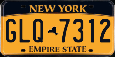 NY license plate GLQ7312