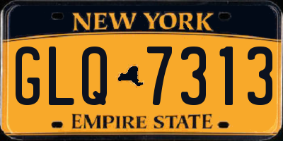 NY license plate GLQ7313