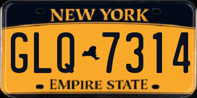 NY license plate GLQ7314