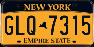 NY license plate GLQ7315