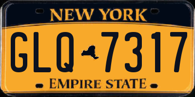 NY license plate GLQ7317