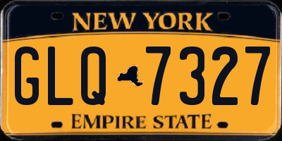 NY license plate GLQ7327