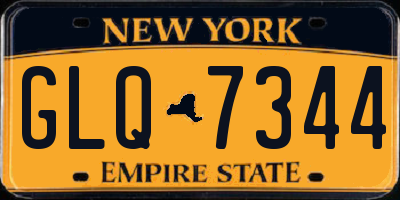 NY license plate GLQ7344