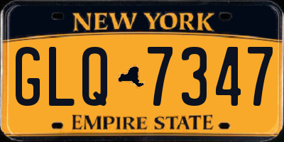 NY license plate GLQ7347