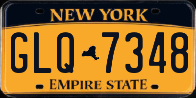 NY license plate GLQ7348