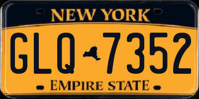 NY license plate GLQ7352