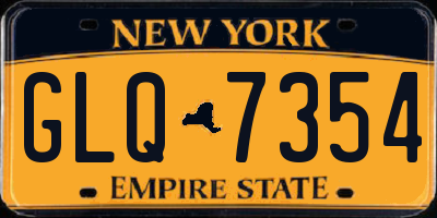 NY license plate GLQ7354