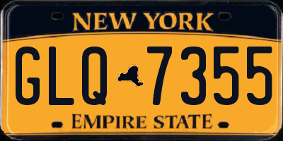 NY license plate GLQ7355