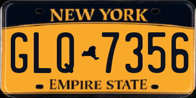 NY license plate GLQ7356