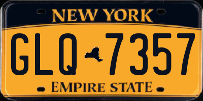 NY license plate GLQ7357