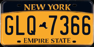 NY license plate GLQ7366