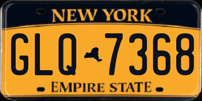 NY license plate GLQ7368
