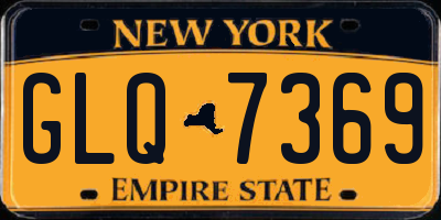 NY license plate GLQ7369