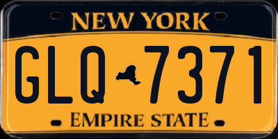 NY license plate GLQ7371