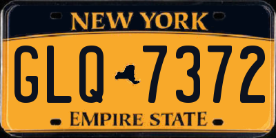 NY license plate GLQ7372