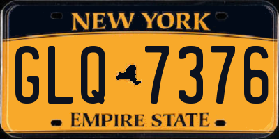 NY license plate GLQ7376