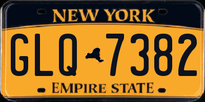 NY license plate GLQ7382