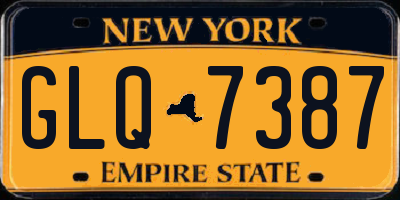 NY license plate GLQ7387