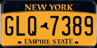 NY license plate GLQ7389