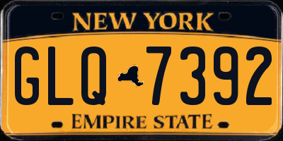 NY license plate GLQ7392