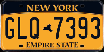 NY license plate GLQ7393