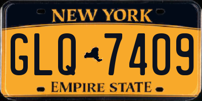 NY license plate GLQ7409