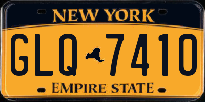 NY license plate GLQ7410