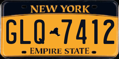 NY license plate GLQ7412
