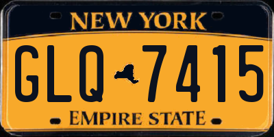 NY license plate GLQ7415