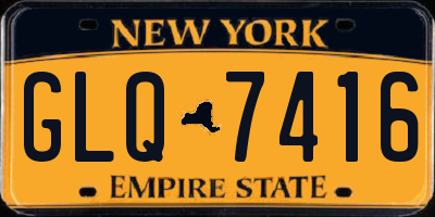NY license plate GLQ7416