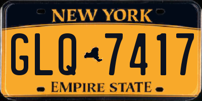 NY license plate GLQ7417