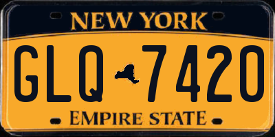 NY license plate GLQ7420