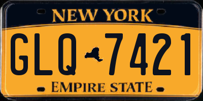 NY license plate GLQ7421